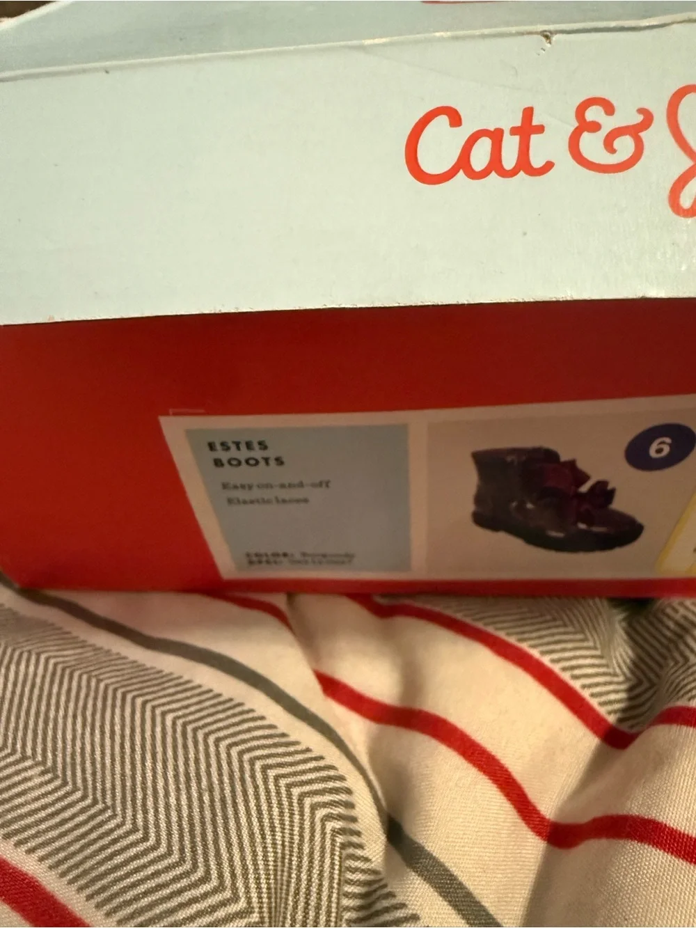 Cat & Jack Girls Glossy Burgundy Ankle Boots with Velvet Bows